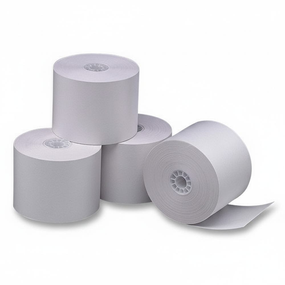 Side profile of thermal paper rolls
