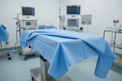Drape demonstration on surgical table