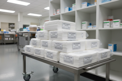 Bulk storage on medical supply cart