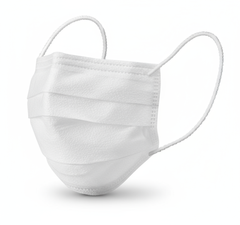 Top-down flat lay showing complete mask design