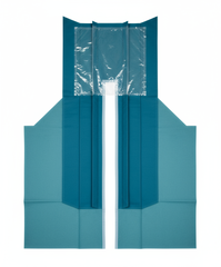 Overhead view of surgical drape