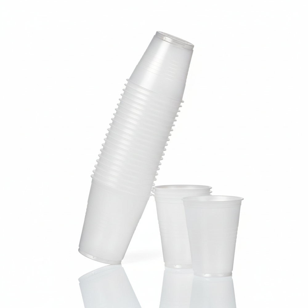 Stacked cups showing storage