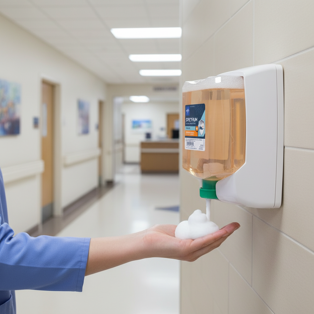 Wall-mounted in clinical setting