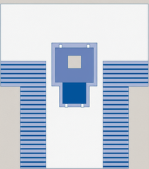 Top-down view of surgical drape