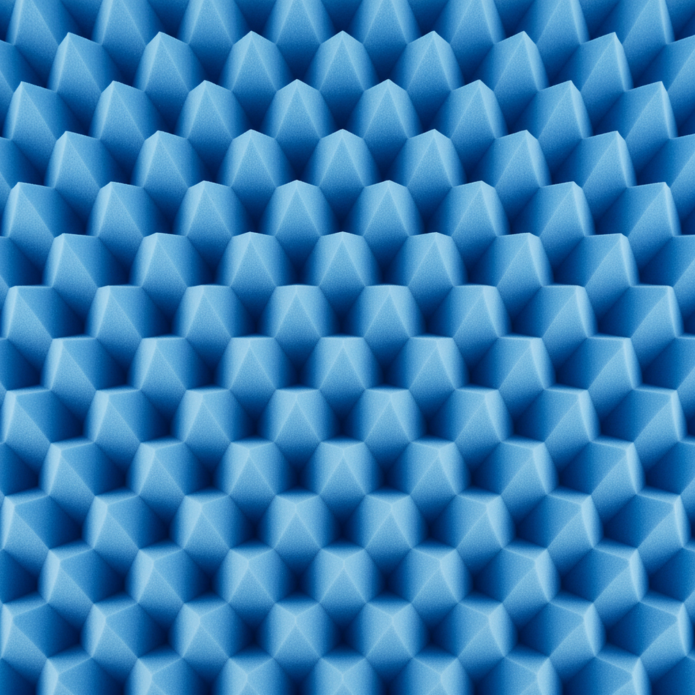 Close-up convoluted foam texture detail