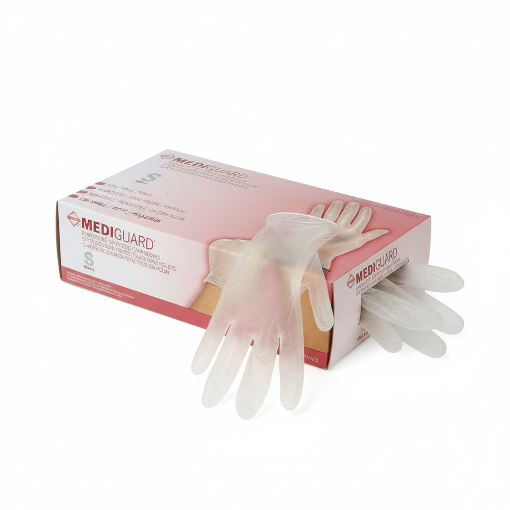 Side view with gloves displayed