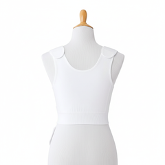Post-Surgical Compression Bra with Front Zipper - Bamboo Fabric Recovery Support Garment, Size 3XL