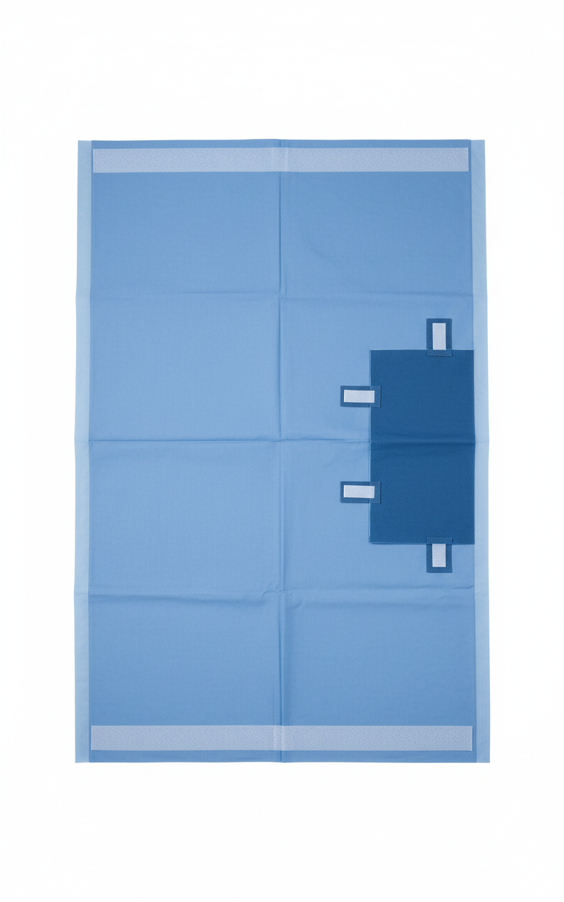 Full overhead view of surgical drape