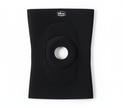 Flat lay view showing open patella design