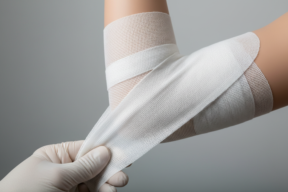 Gauze Application Demo - Elbow Wrap