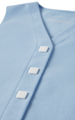 Close-up of button closure