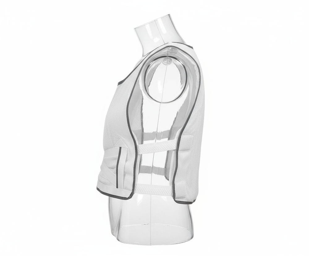 Side view of patient safety vest