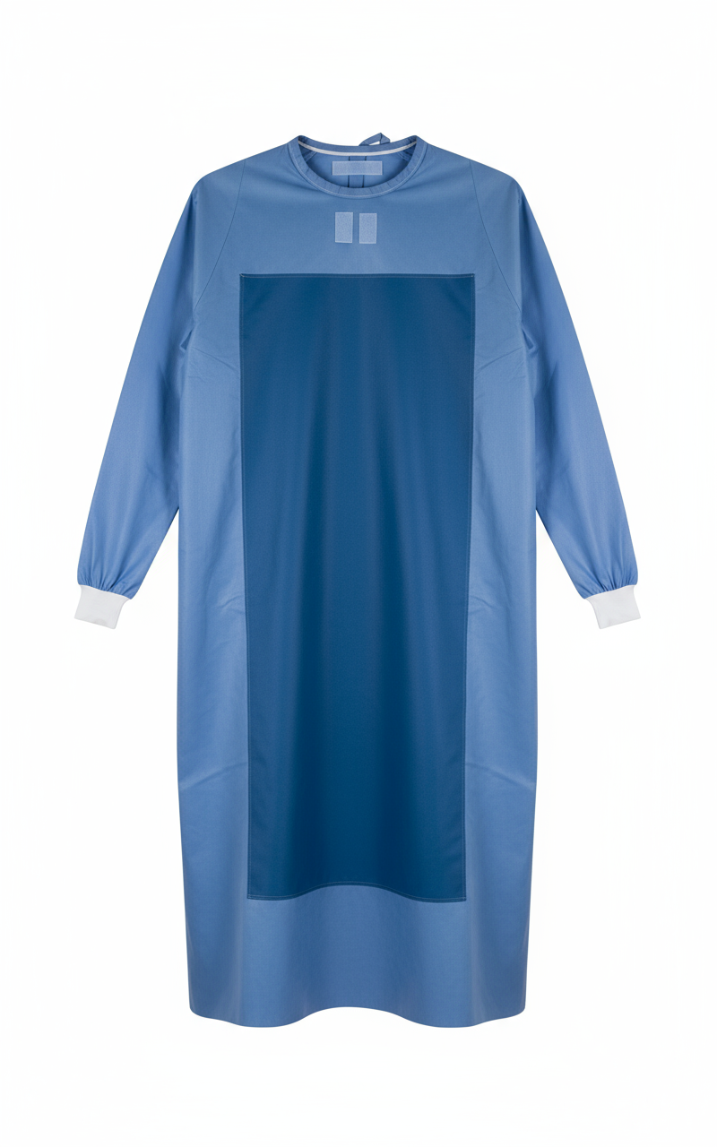 Front view of surgical gown