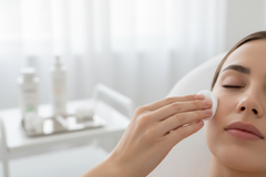 Cotton ball skincare application