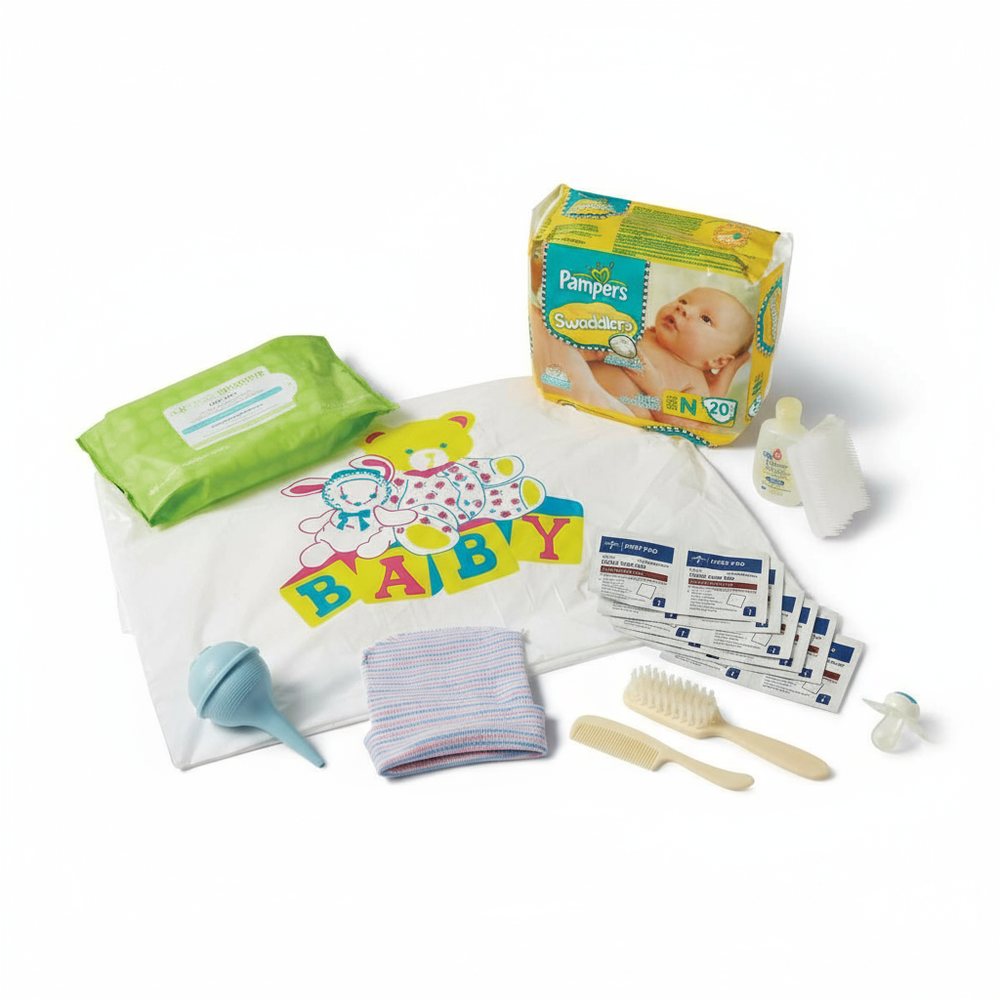 Top-down flat lay view