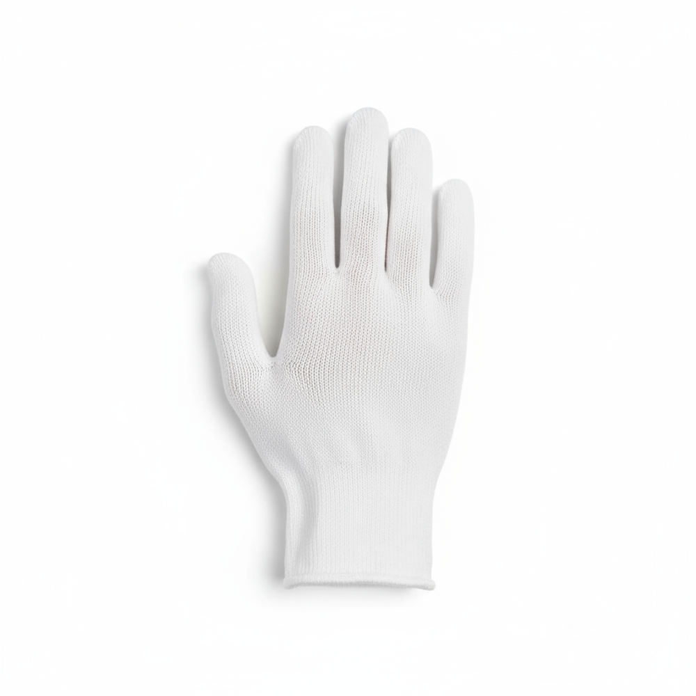 Top-down flat lay view of glove liner