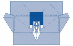 Top view of surgical drape