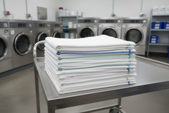 Folded sheets with color-coded hem