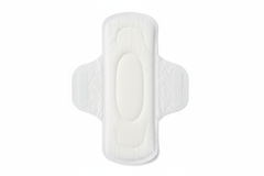 Top-down view of sanitary pad