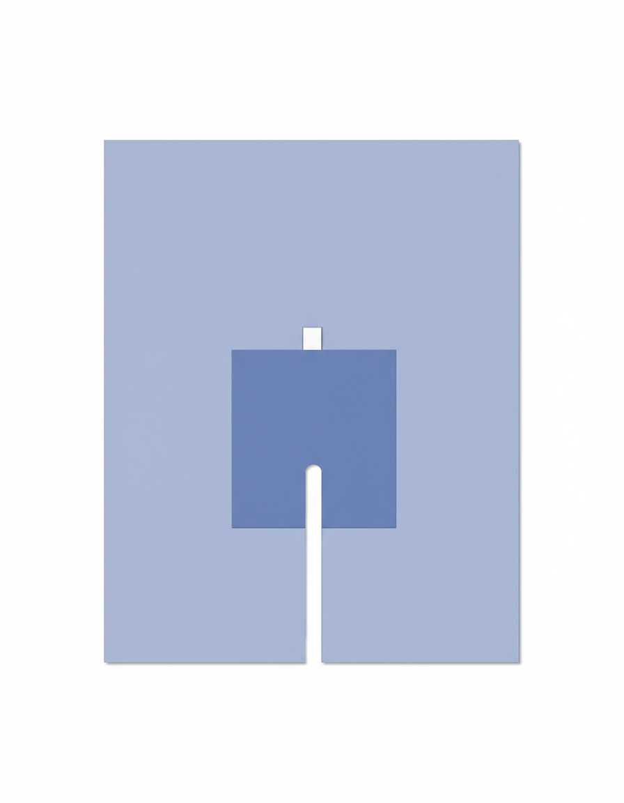 Top-down view of surgical drape