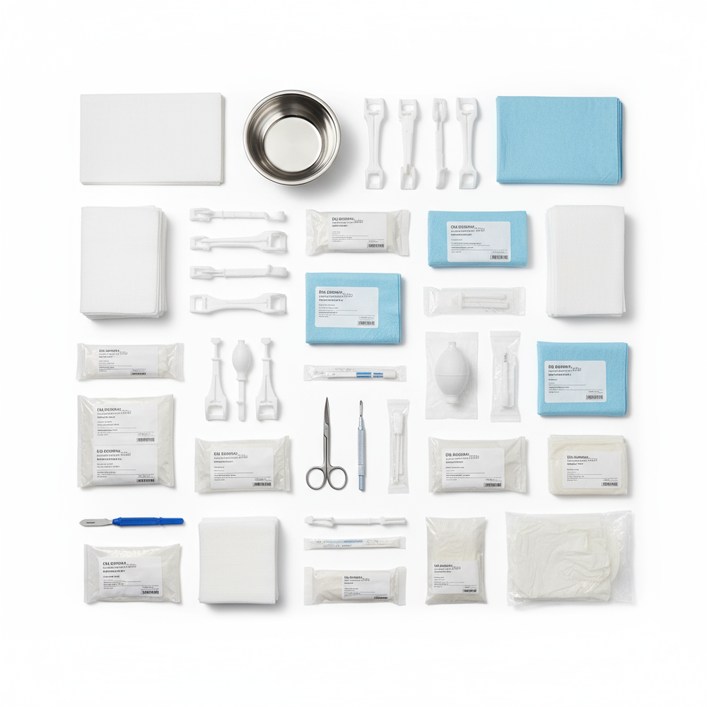 Complete kit contents layout