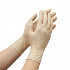 Gloves being worn showing fit and flexibility