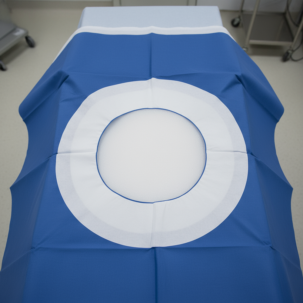 Top-down view showing fenestration and foam pad