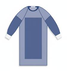 Front view - Surgical gown laid flat
