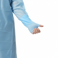 Close-up of thumb loop wrist feature