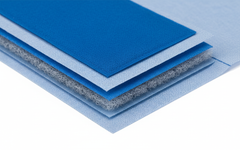 Close-up of SMS fabric layers