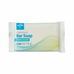 Close-up detail of Medline bar soap