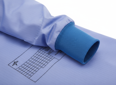 Close-up detail of fabric and cuffs