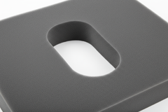 Close-up of coccyx cutout