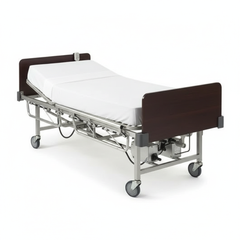 Side angle view showing height adjustment and casters