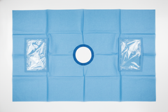 Surgical drape laid flat - full coverage view