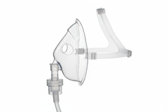 Medical Aerosol Mask with Adjustable Head Strap - Clear Elongated Design for Single Patient Use