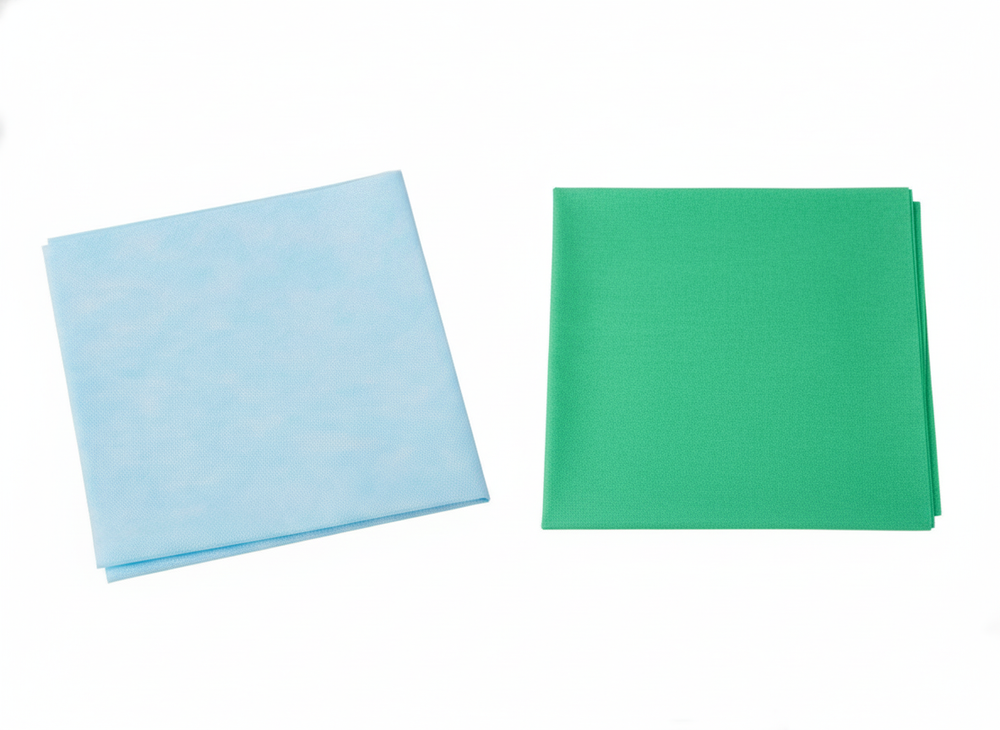 Top-down view of sterilization wrap