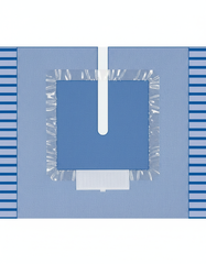 Close-up of fenestration and adhesive border