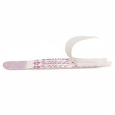 Side angle view of tab