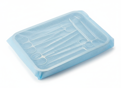 Sterilization wrap in use