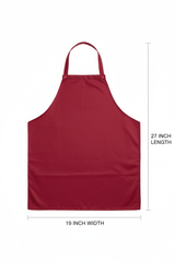 Professional Apron-Style Adult Bib - 27" Long Lap Protection with Snap Closure