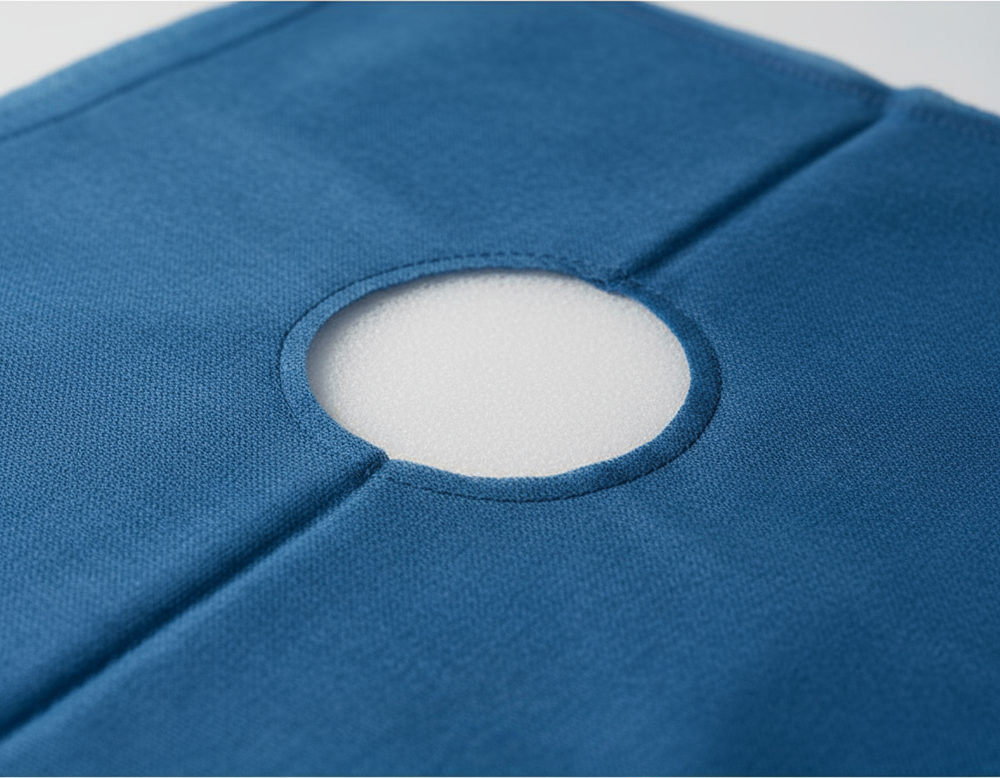 Close-up detail of fabric texture