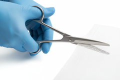 Scissors cutting bandage