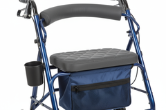 Close-up of memory foam seat and storage