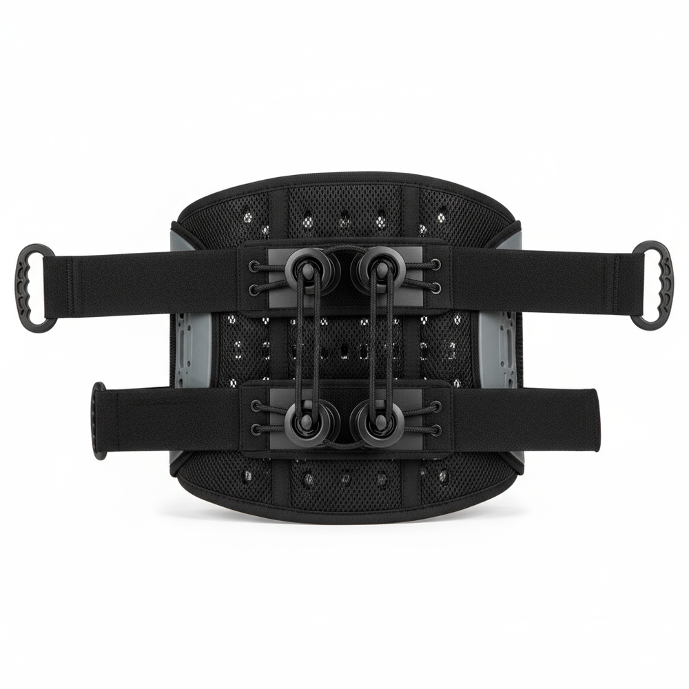 Rear view showing support panels