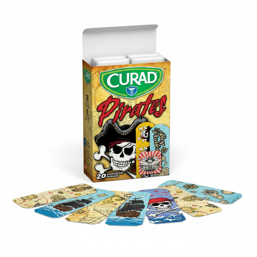 Opened box with bandages