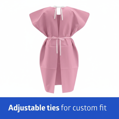 Back view of patient gown