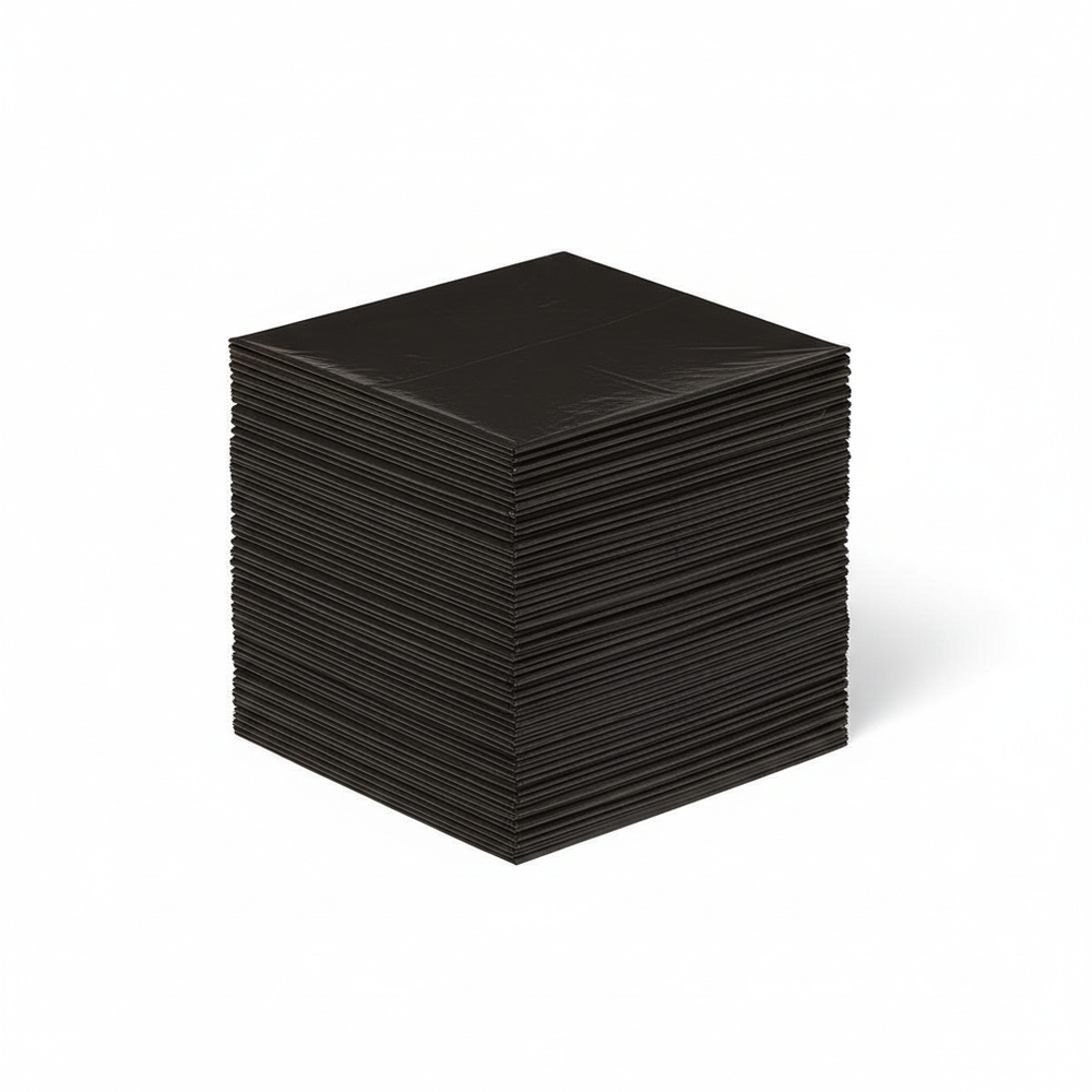 Stack of folded liners side view