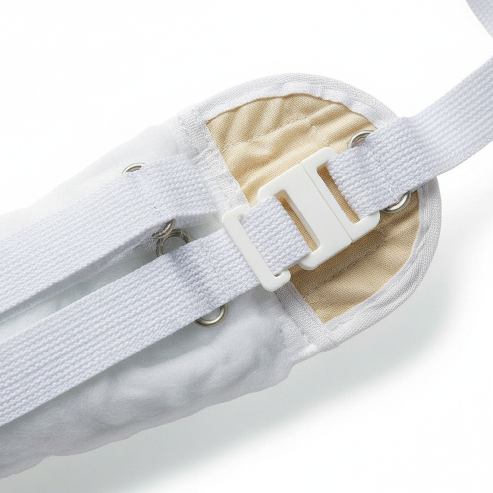 Macro detail of cuff mechanism and quick-adjust release