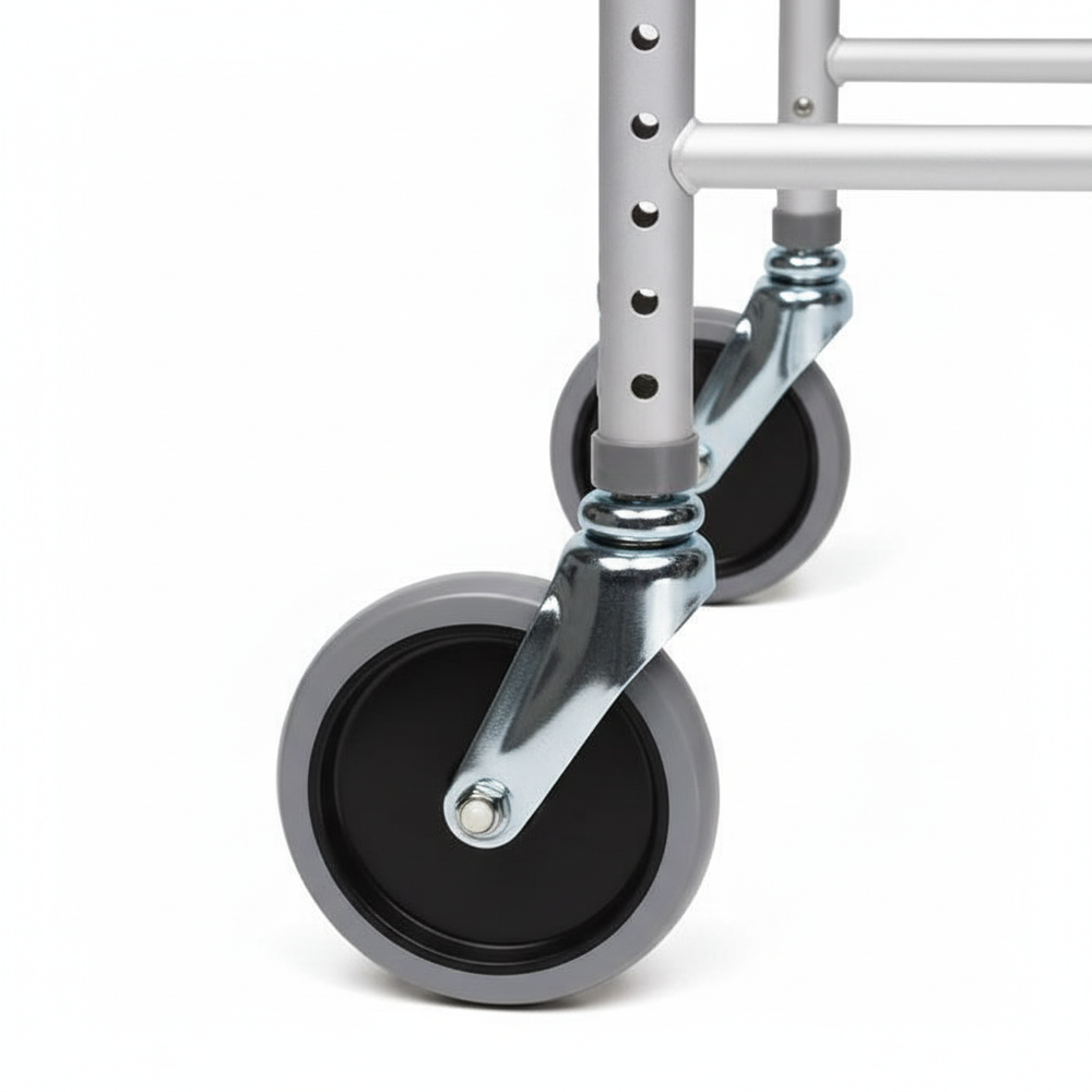 Walker wheels side installation view